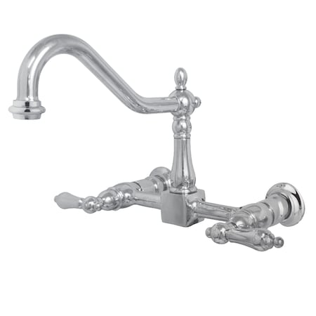 Heritage KS1241AL 2-Handle 8-Inch Wall Mount Kitchen Faucet KS1241AL